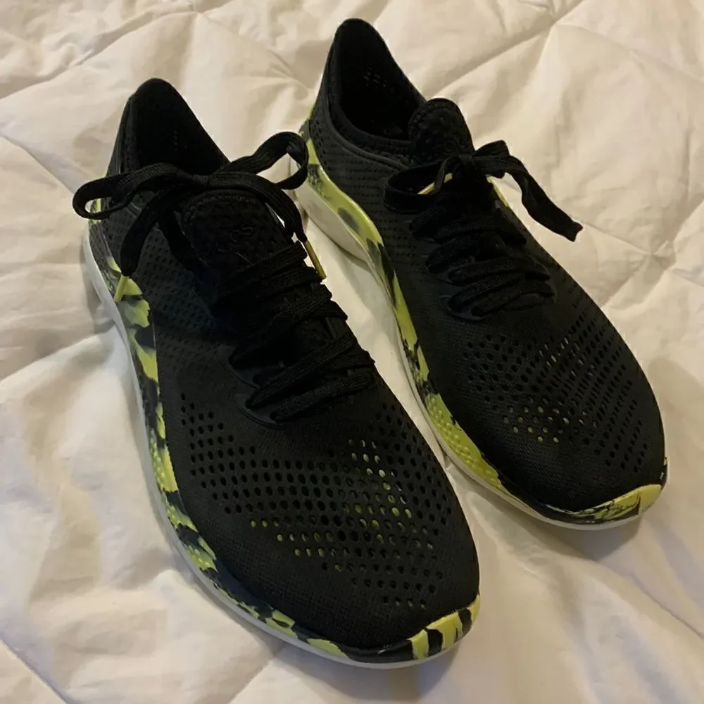 CROCS, lace up,  glide rite,  water shoes, near new , size 10